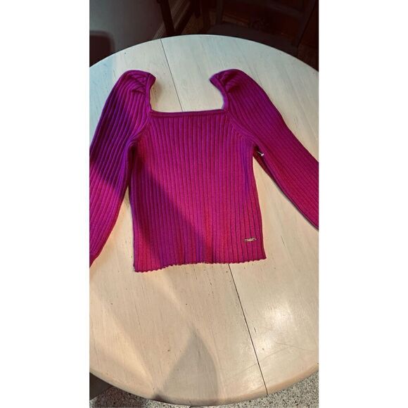 MARC NEW YORK KNIT RIBBED SWEATER PUFF SHOULDER SLEEVE SZ 12 - 14 - Picture 1 of 8